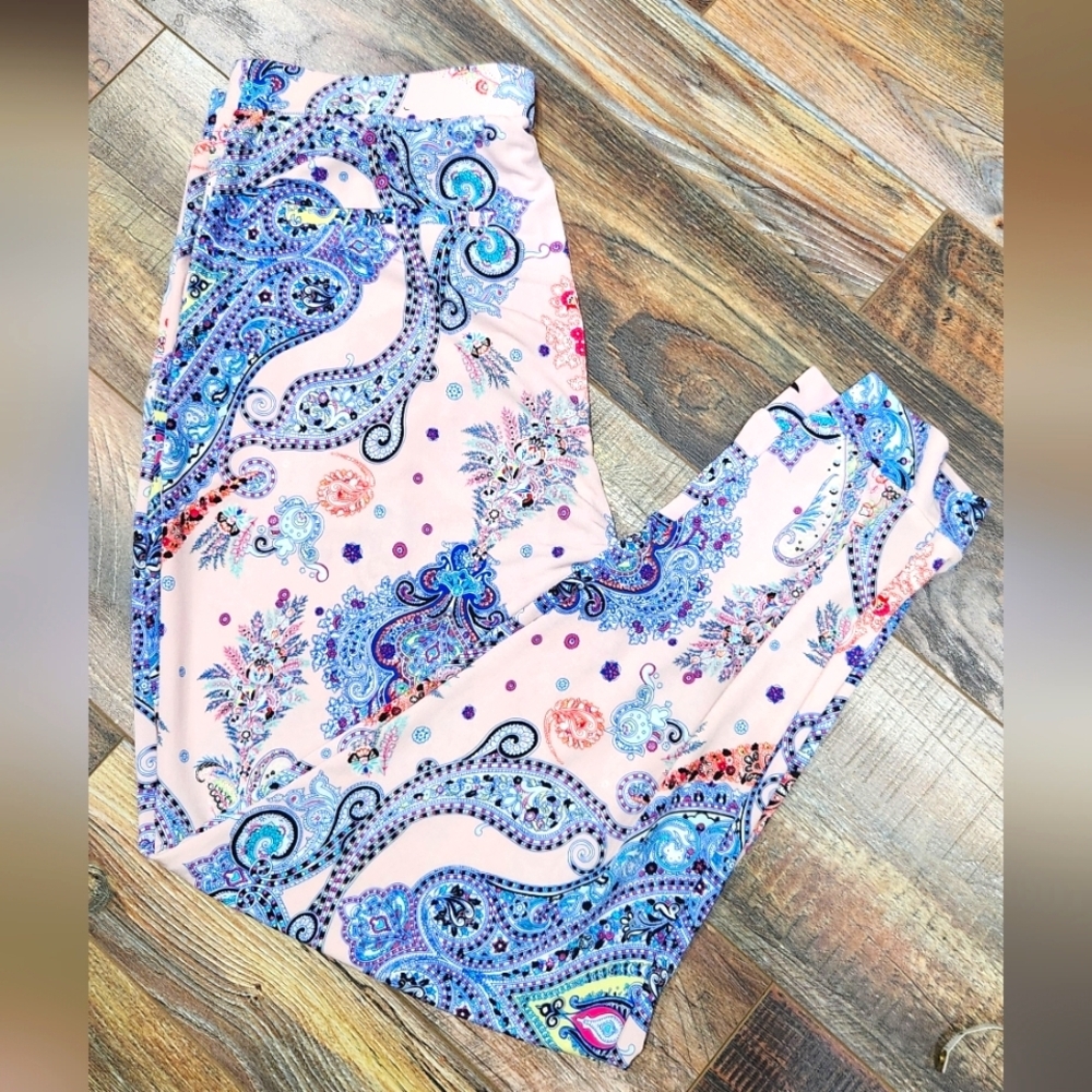 Express Pink and Blue Paisley Joggers